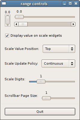 Range Widgets